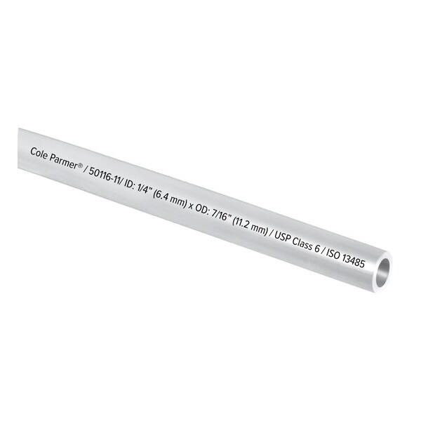 Cole Parmer TPE Tubing, Clear, 1/4in ID x 7/16in OD; 50 Ft CP-FLXC4-7 - main